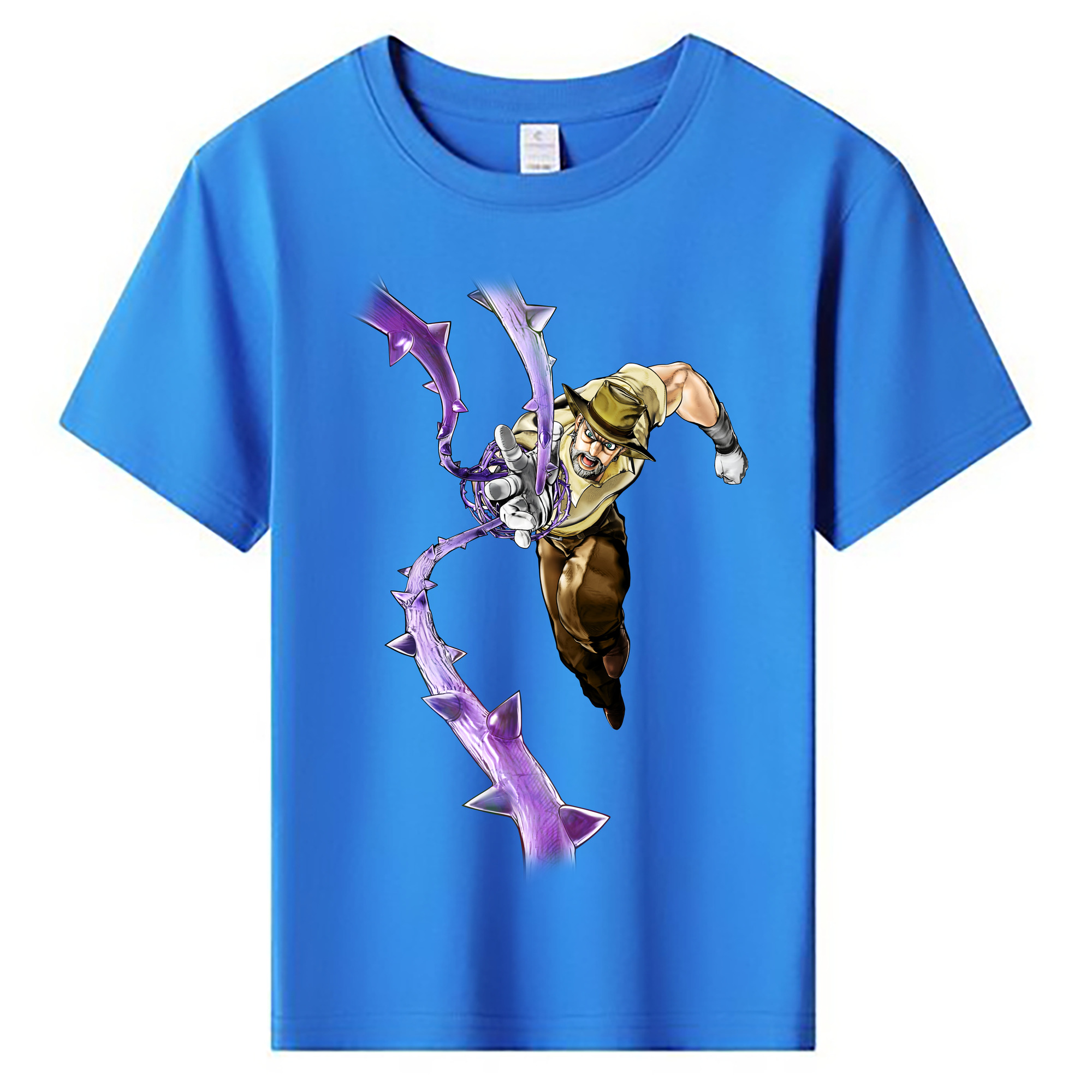 （画像用） ジョジョの奇妙な冒険 ジョセフ?ジョースター JoJo's Bizarre Adventure Joseph Joestar 綿100％キッズTシャツ（フロントプリント）